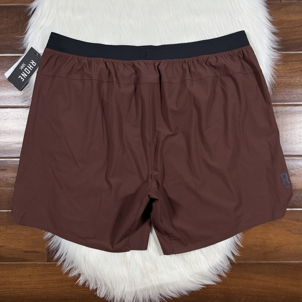 Rhone Men's Size XXL Mocha Brown  7" Invictus Ripstop Shorts Unlined 101720 - Picture 6 of 9